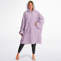 Thumbnail for Pastel Lilac and Pistachio Green Oversized Reversible Hoodie