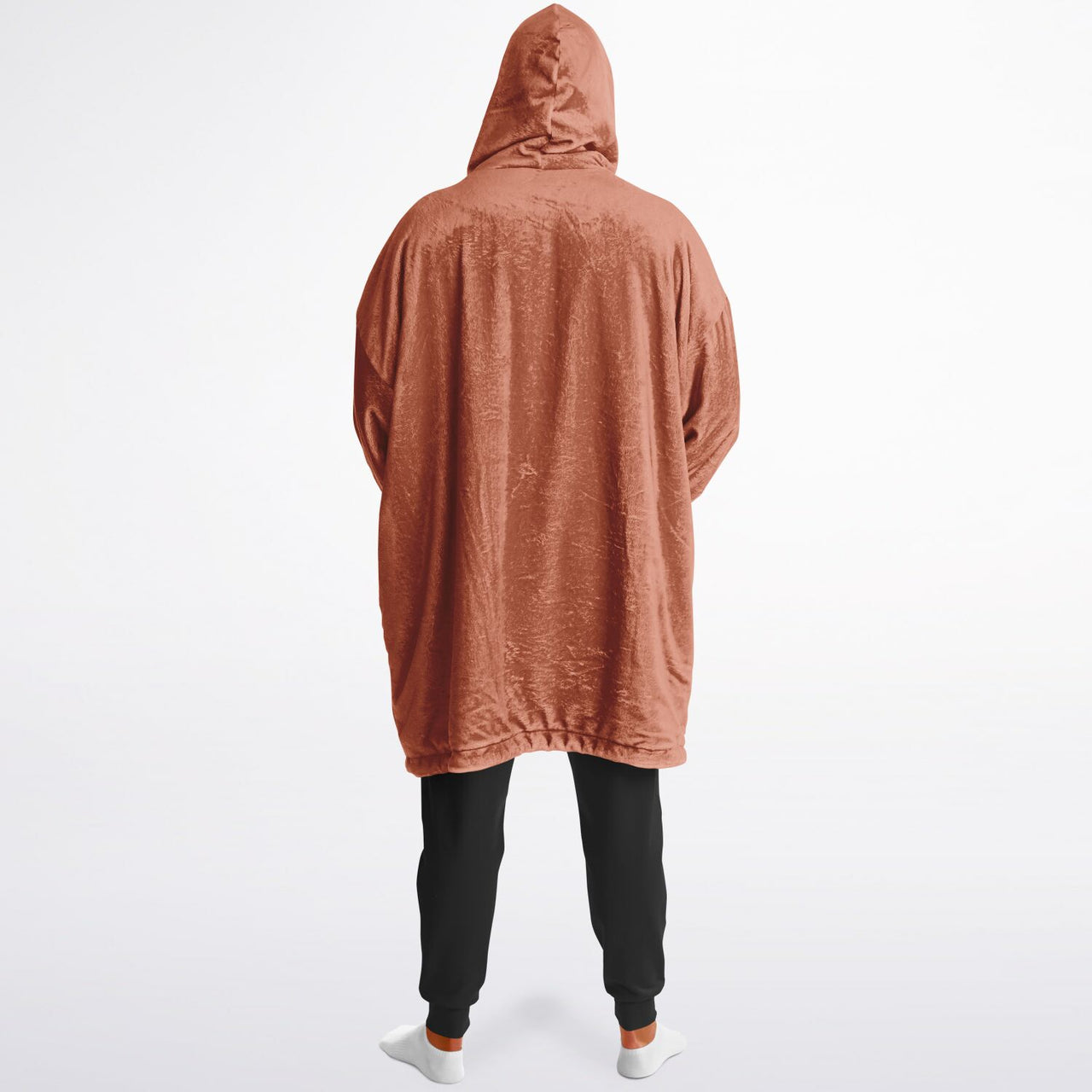 Earthy Tones Olive Green and Roman Peach Oversized Reversible Hoodie