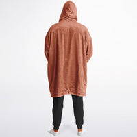 Thumbnail for Earthy Tones Olive Green and Roman Peach Oversized Reversible Hoodie