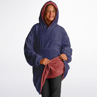 Thumbnail for Jewel Deep Amethyst and Opulant Ruby Youth Reversible Hoodie