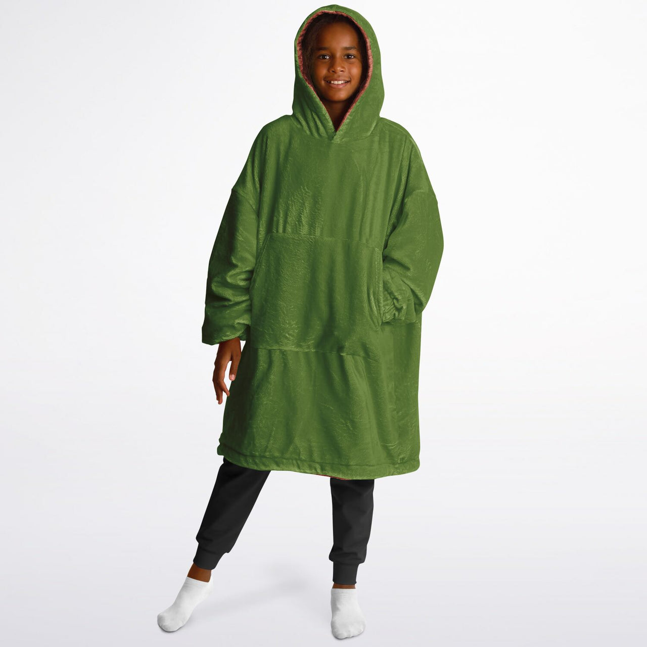 Earthy Tones Roman and Olive Drab Youth Reversible Hoodie