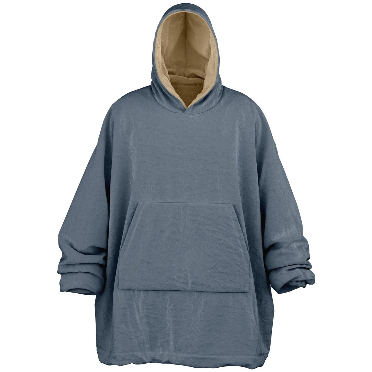 Neutral Slate and Sand Oversized Reversible Hoodie