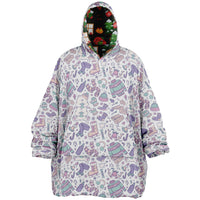 Thumbnail for Christmas Pattern Green Christmas and Winter Bear Oversized Reversible Hoodie