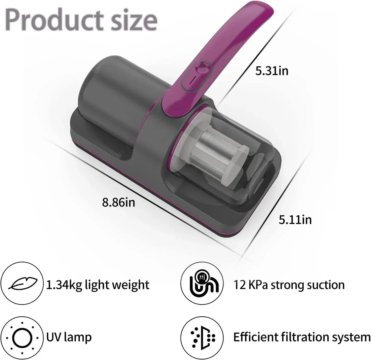 Cordless UV-C Bed Vacuum Pro
