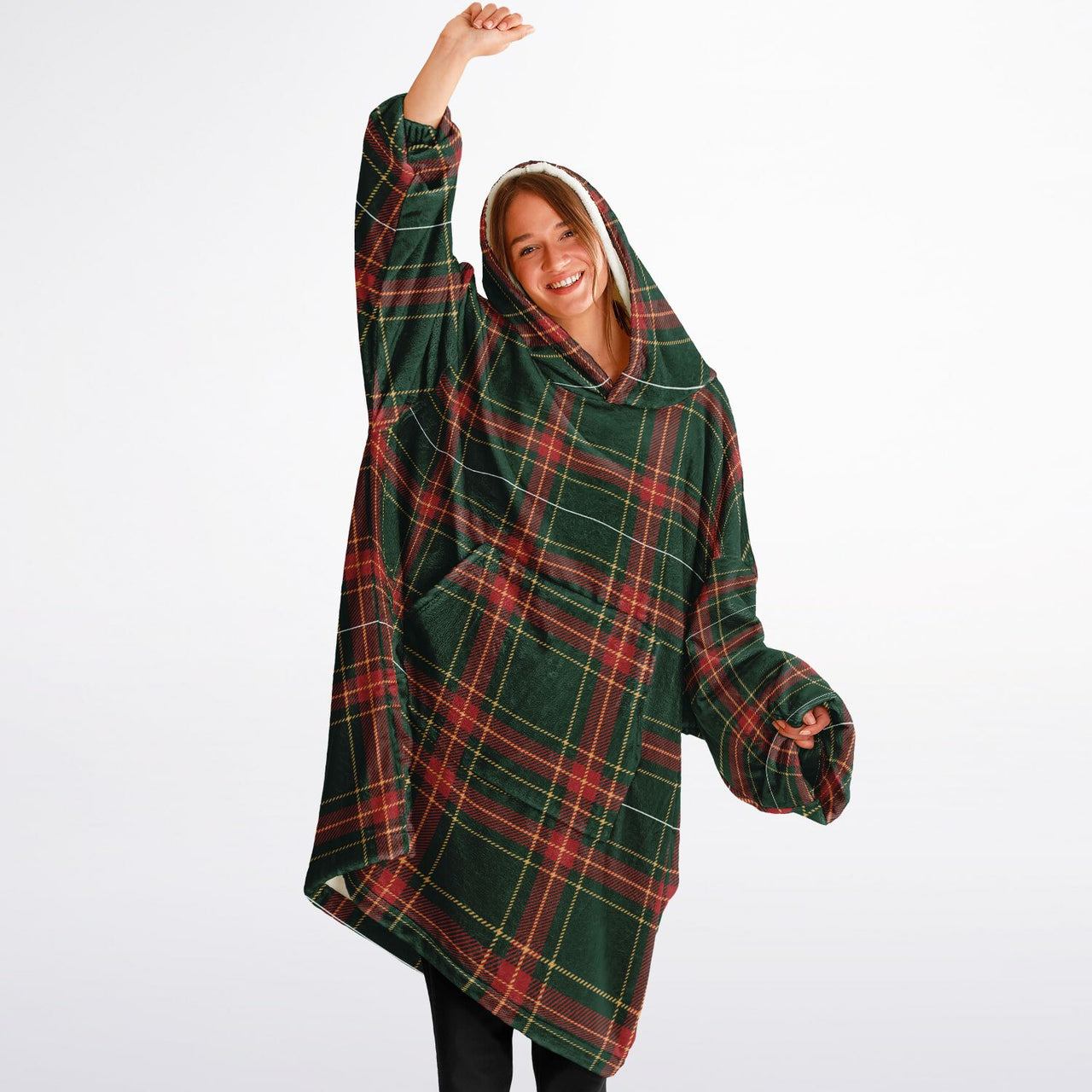 Christmas Pattern Checkered 1 Adult Standard Hoodie