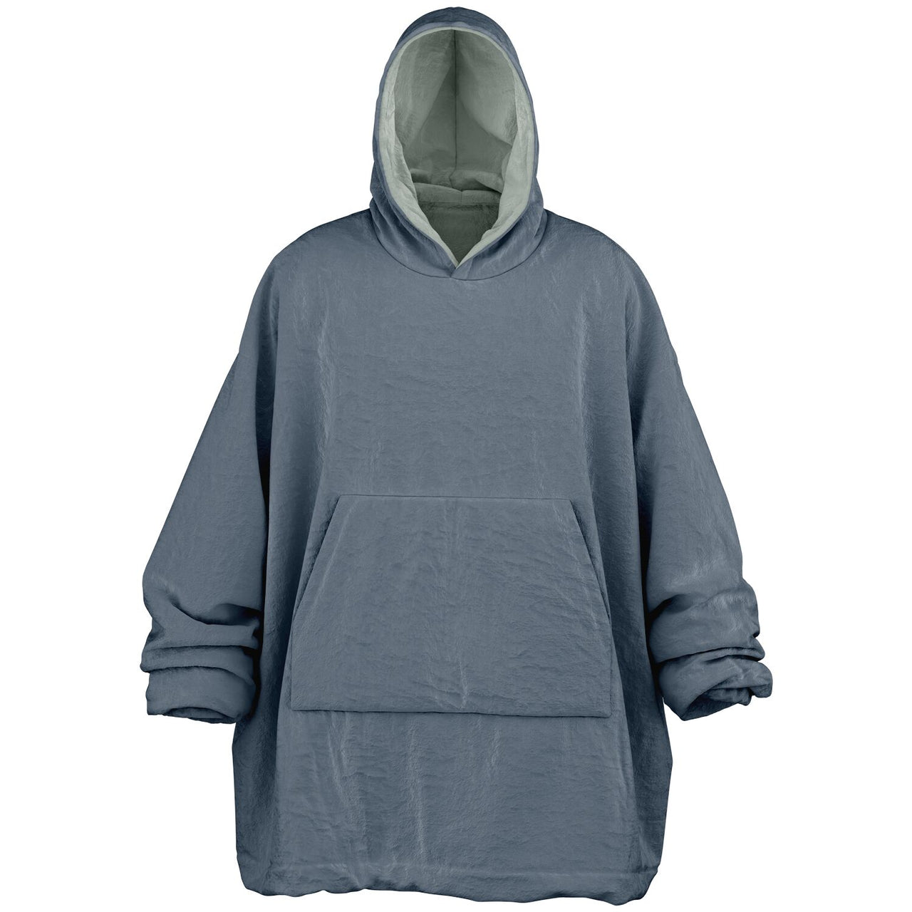 Neutral Ash Gray and Slate Oversized Reversible Hoodie