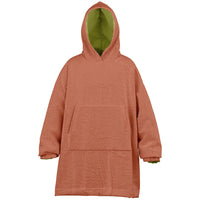 Thumbnail for Earthy Tones Roman Peach and Olive Green Youth Reversible Hoodie