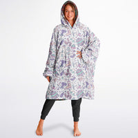 Thumbnail for Christmas Pattern Checkered 2 and Winter Bear Oversized Reversible Hoodie