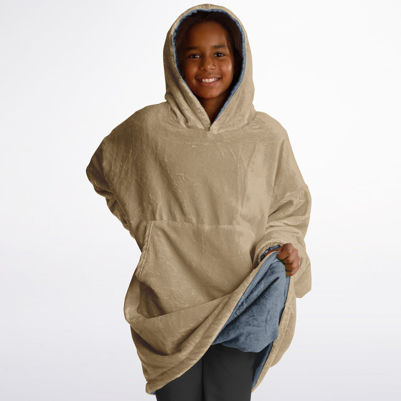 Neutral Sand and Slate Youth Reversible Hoodie