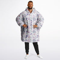 Thumbnail for Christmas Pattern Winter Bear and Winter Cat Oversized Reversible Hoodie