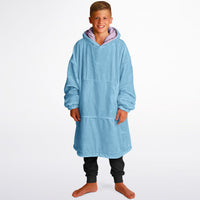 Thumbnail for Pastel Lilac and Sky Blue Youth Reversible Hoodie