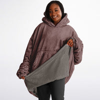Thumbnail for Earthy Tones Rose Taupe and Sandstone Oversized Reversible Hoodie