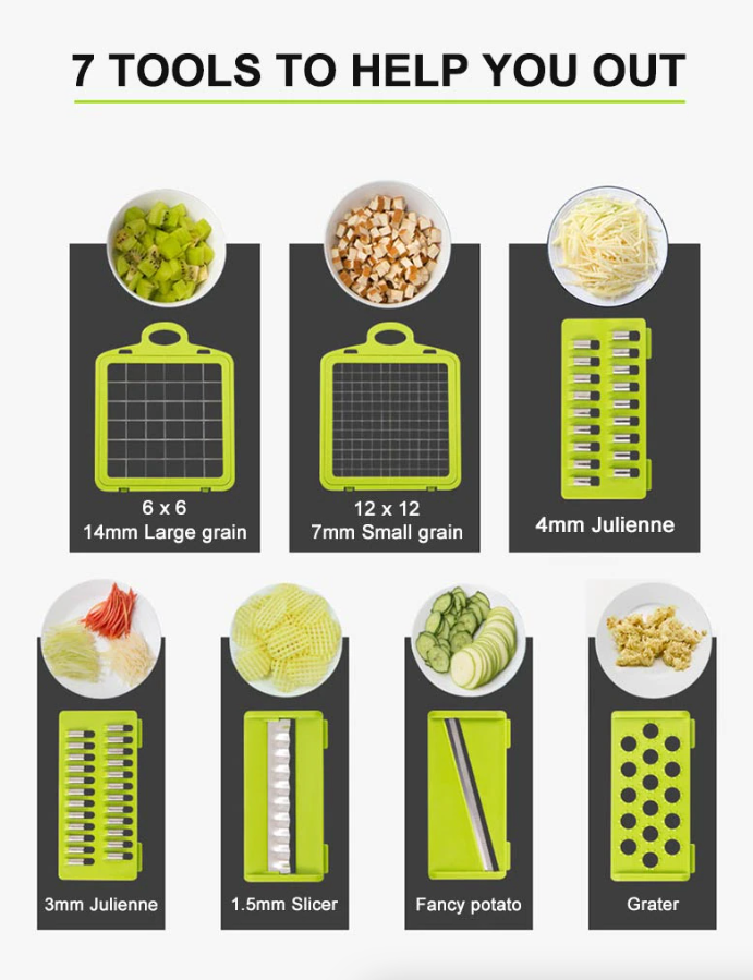 15-in-1 Veggie Dicer and Slicer Kit