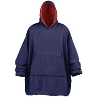 Thumbnail for Jewel Opulent Ruby and Deep Amethyst Oversized Reversible Hoodie