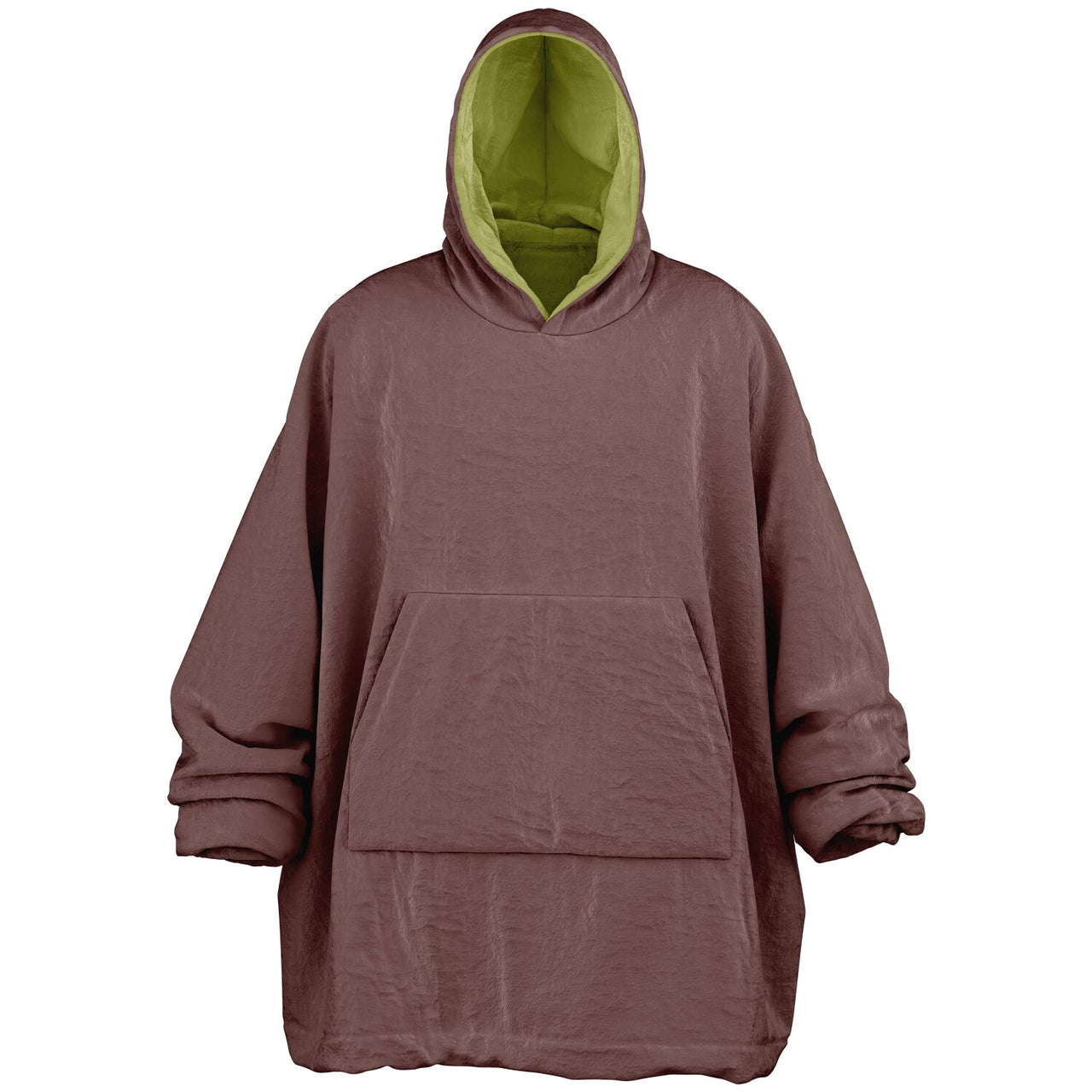 Earthy Tones Rose Taupe and Olive Green Oversized Reversible Hoodie