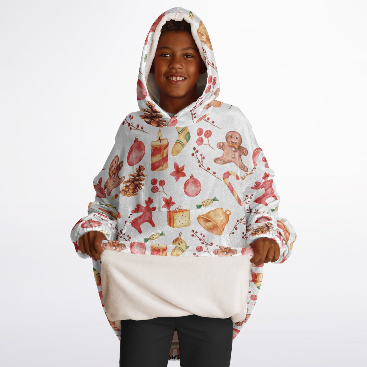 Red Christmas Pattern Youth Standard Hoodie