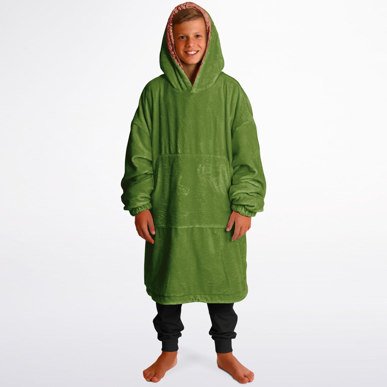 Earthy Tones Roman and Olive Drab Youth Reversible Hoodie