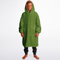 Thumbnail for Earthy Tones Roman and Olive Drab Youth Reversible Hoodie