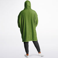 Thumbnail for Earthy Tones Olive Green and Olive Drab Oversized Reversible Hoodie