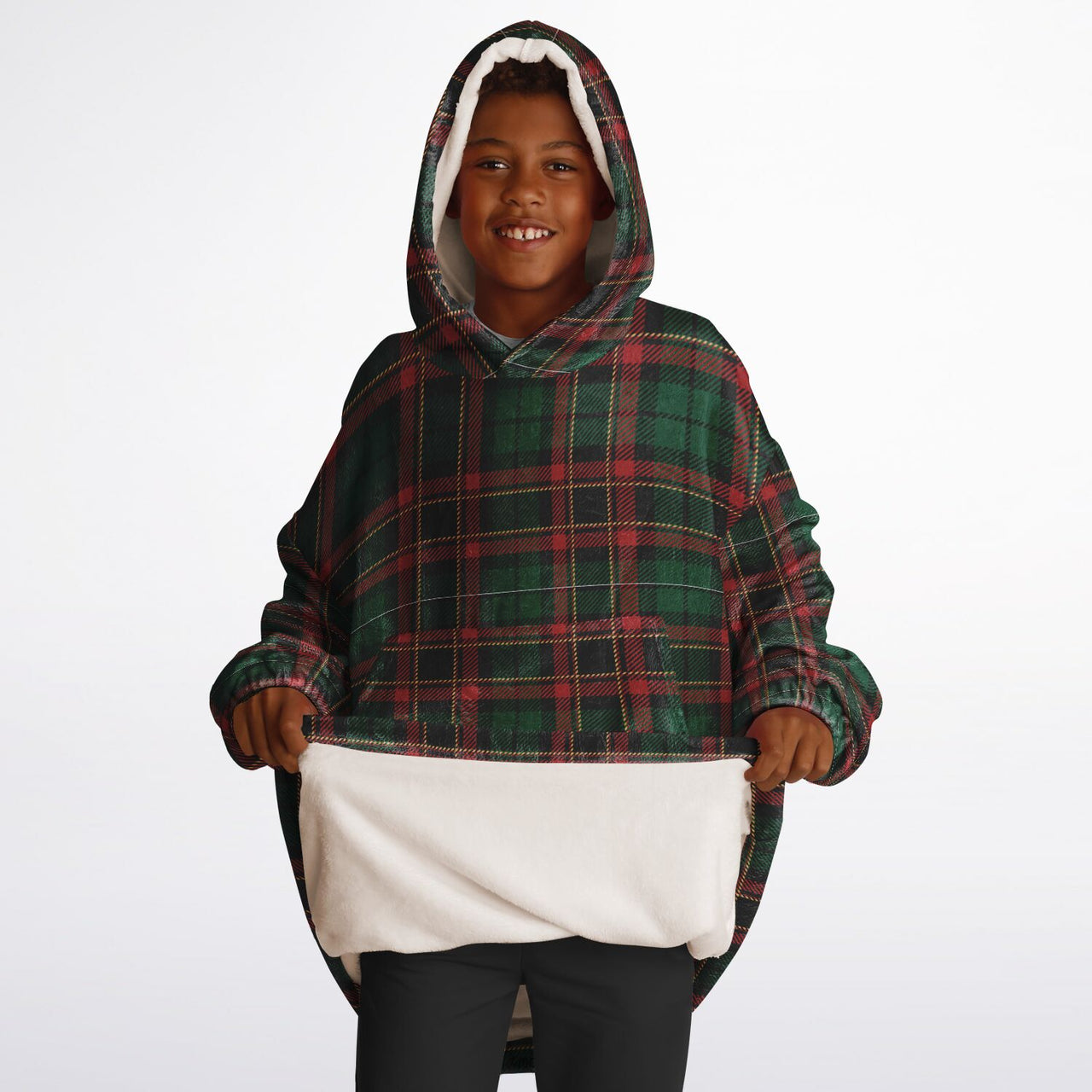 Christmas Pattern Checkered 2 Youth Standard Hoodie