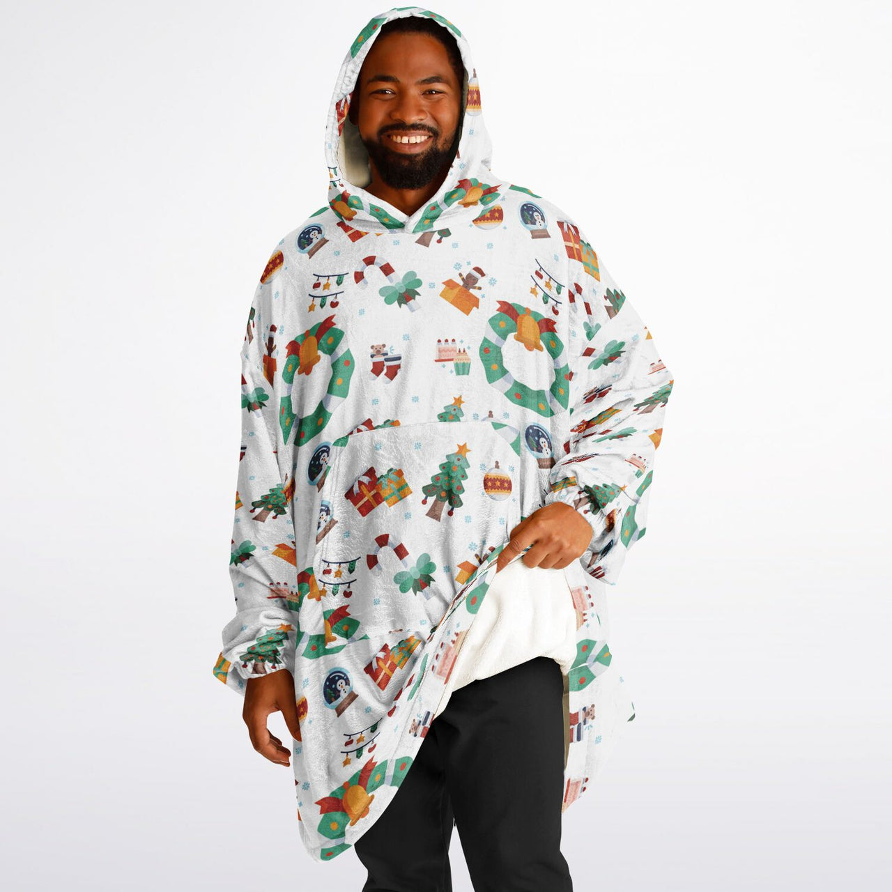 Winter Christmas Pattern Adult Standard Hoodie