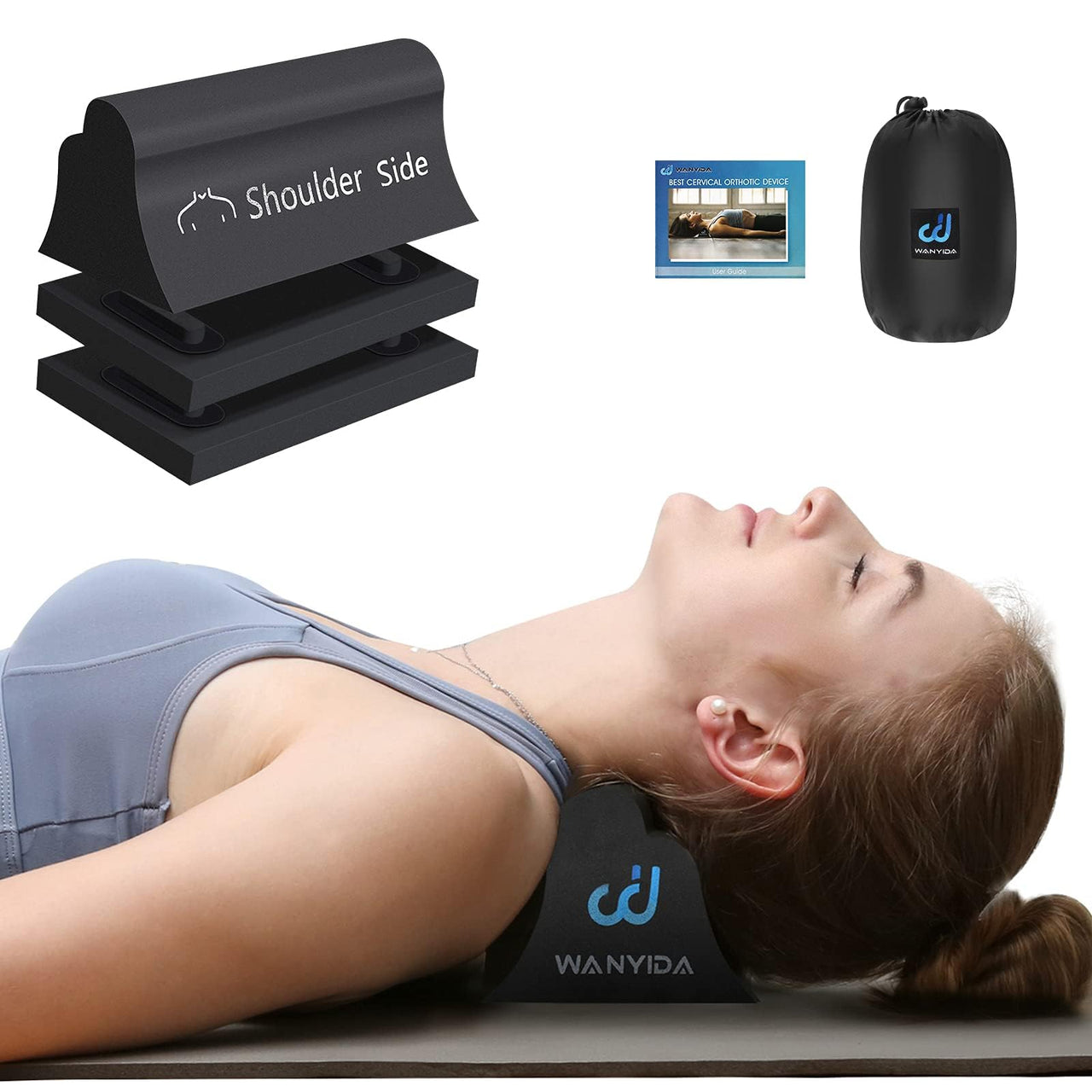 WANYIDA Neck and Shoulder Relaxer Neck Stretcher Chiropractic Pillows for Pain Relief Cervical Traction Device for Cervical Spine Alignment.
