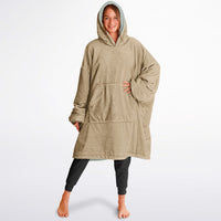 Thumbnail for Neutral Sand and Ash Gray Oversized Reversible Hoodie