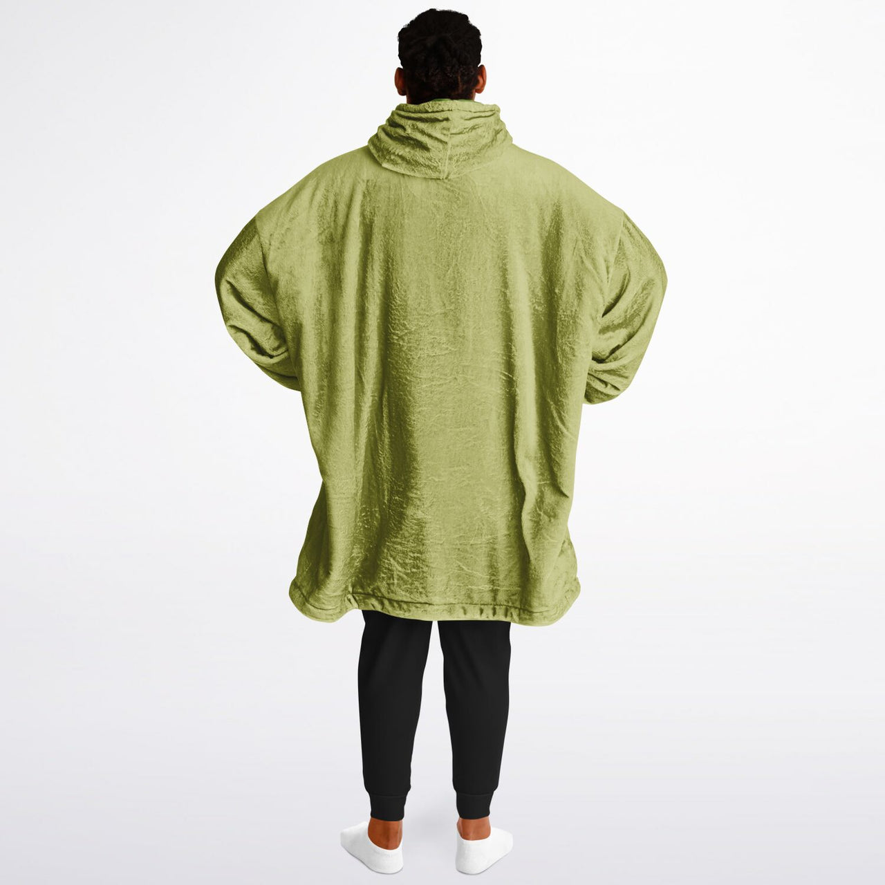 Earthy Tones Olive Green and Olive Drab Oversized Reversible Hoodie