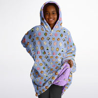 Thumbnail for Animal 1 and Animal 2 Pattern Design Oversized Youth Reversible Hoodie