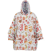Thumbnail for Christmas Pattern Red Christmas and Winter Bear Oversized Reversible Hoodie