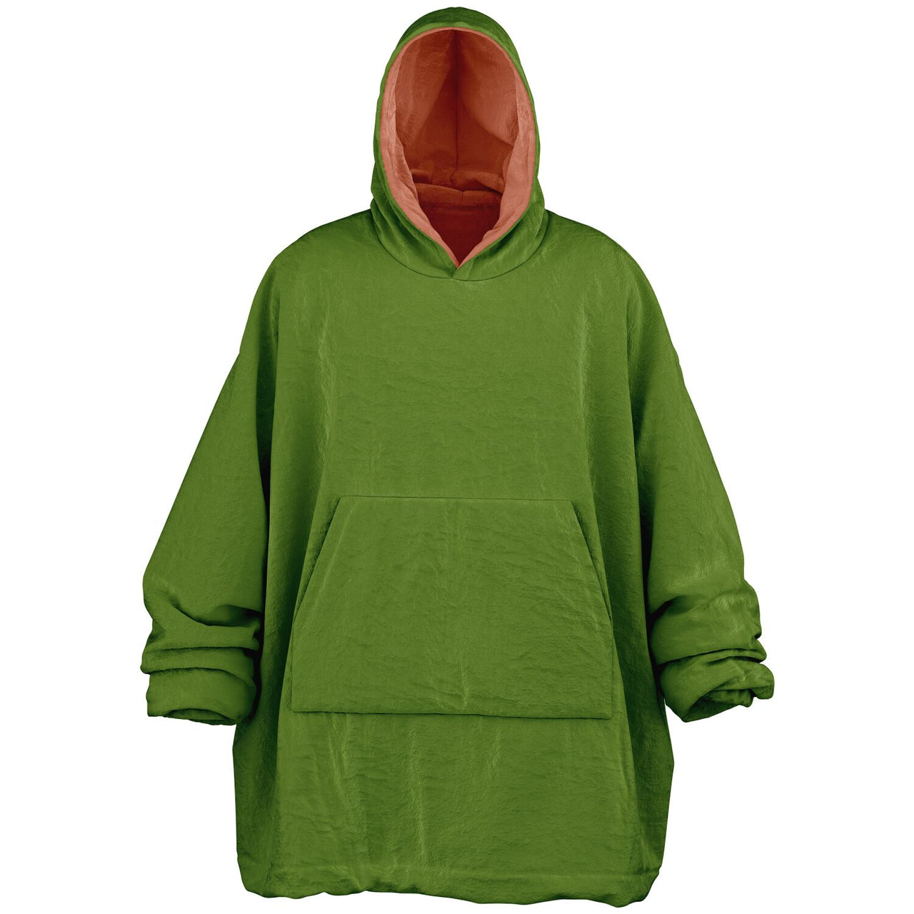 Earthy Tones Olive Drab and Roman Peach Oversized Reversible Hoodie