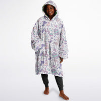 Thumbnail for Christmas Pattern Green Christmas and Winter Bear Oversized Reversible Hoodie