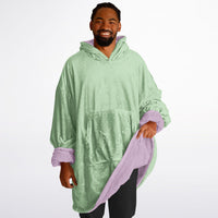 Thumbnail for Pastel Lilac and Pistachio Green Oversized Reversible Hoodie