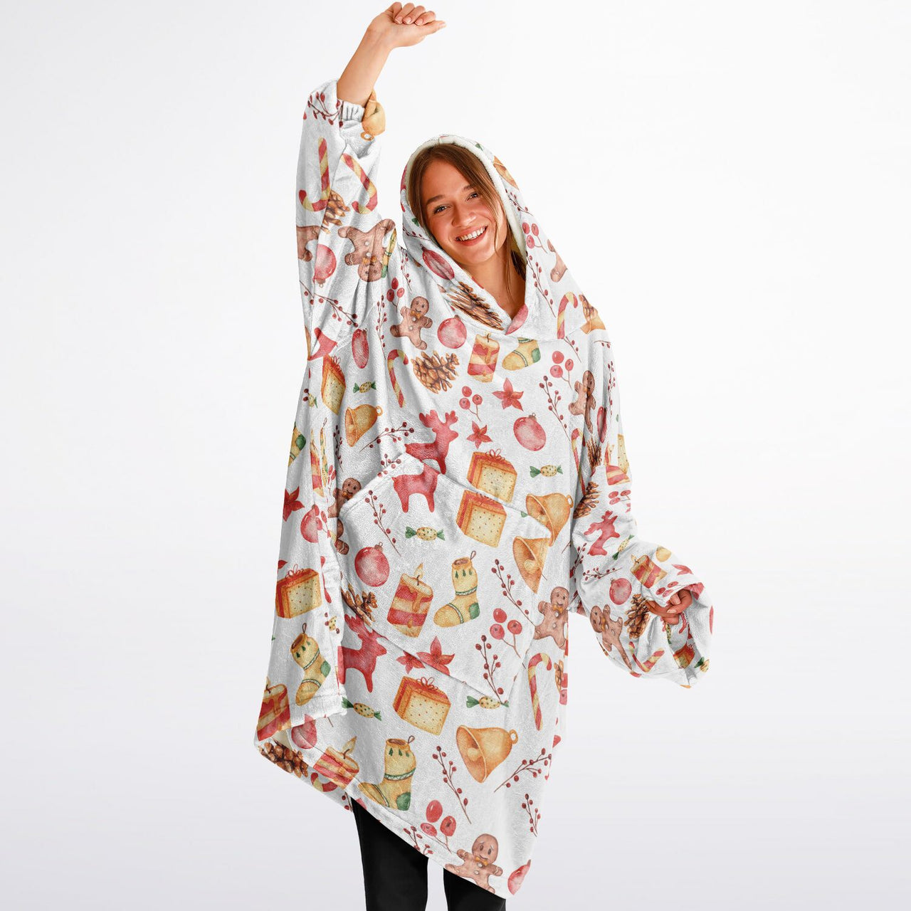 Red Christmas Pattern Adult Standard Hoodie