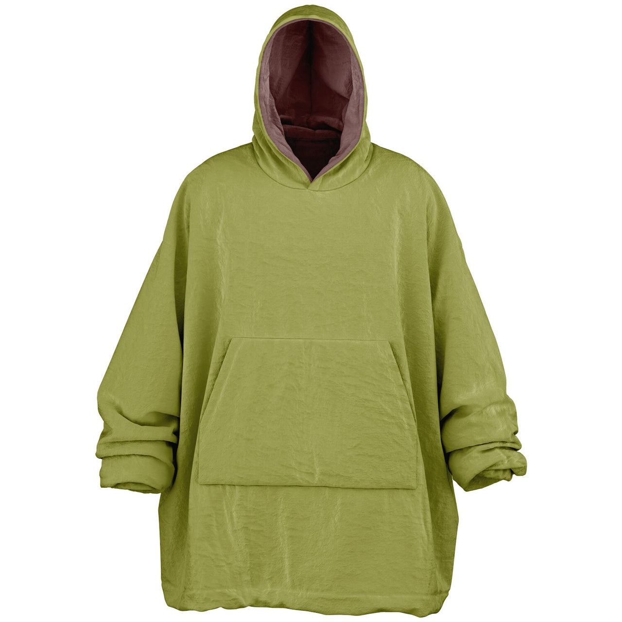 Earthy Tones Rose Taupe and Olive Green Oversized Reversible Hoodie