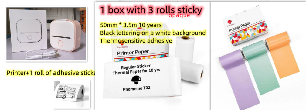 Compact Bluetooth Thermal Printer for Home