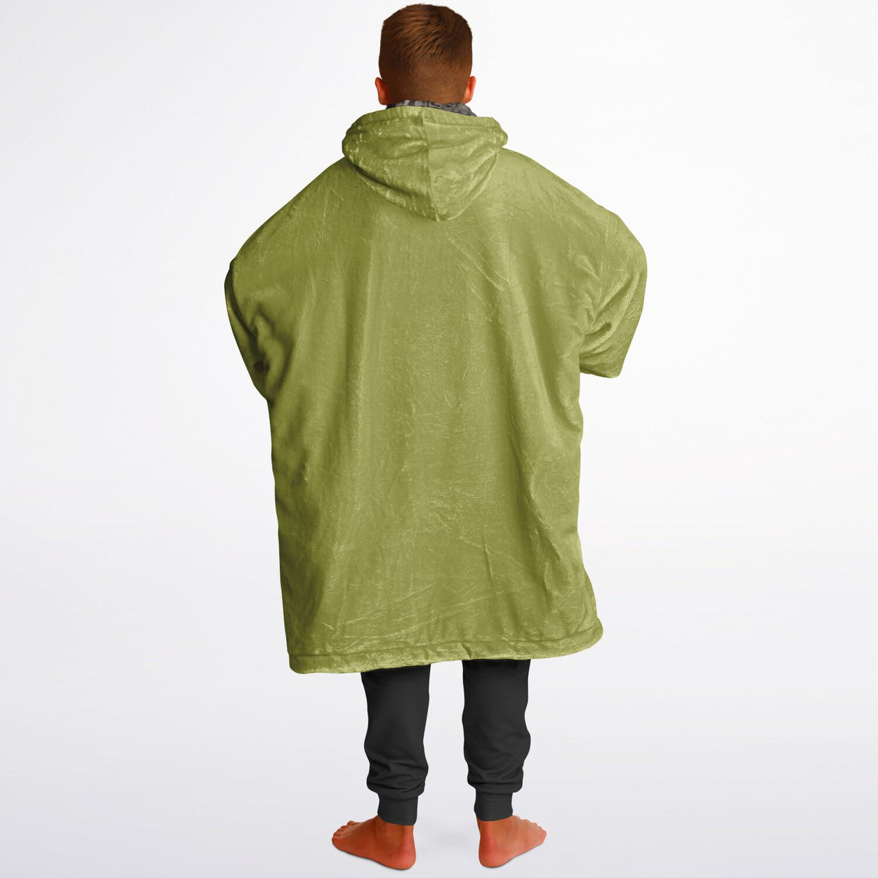 Earthy Tones Olive Green and Sandstone Youth Reversible Hoodie