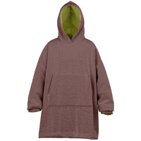 Thumbnail for Earthy Tones Olive Green and Rose Taupe Youth Reversible Hoodie