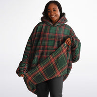 Thumbnail for Christmas Pattern Checkered 2 and Checkered 1 Oversized Reversible Hoodie