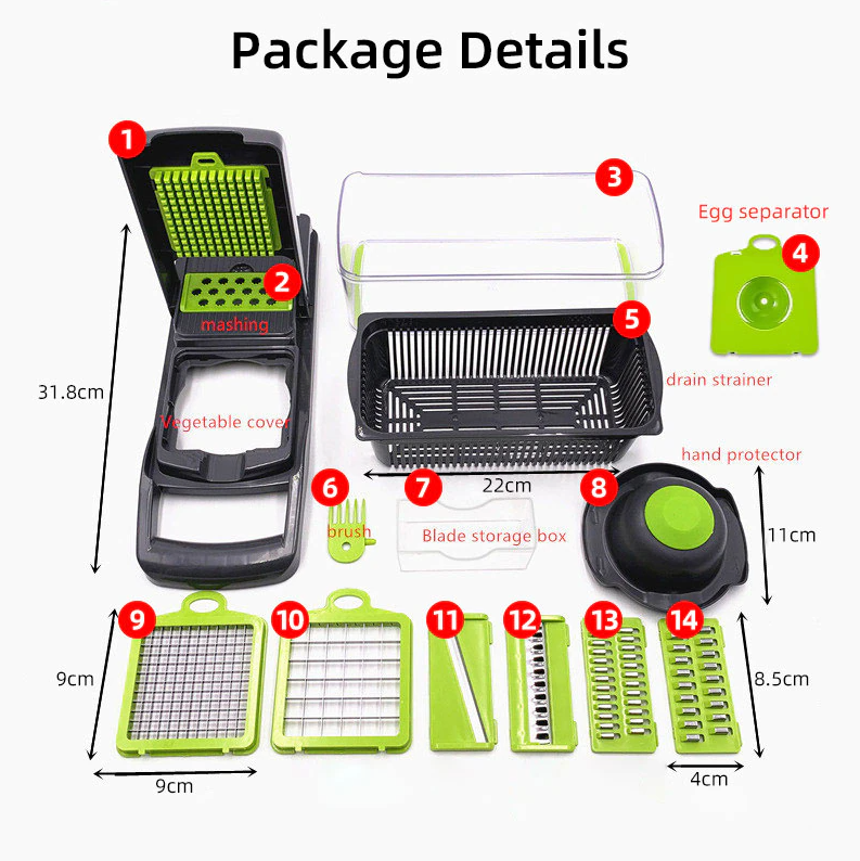 15-in-1 Veggie Dicer and Slicer Kit