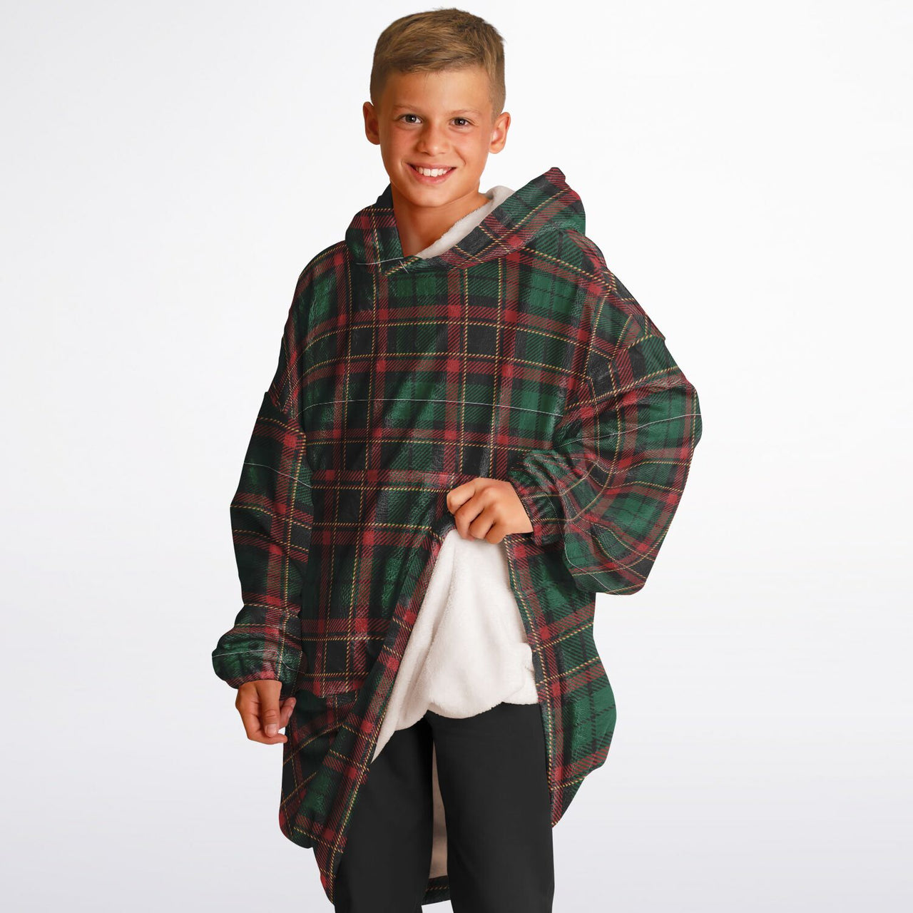Christmas Pattern Checkered 2 Youth Standard Hoodie