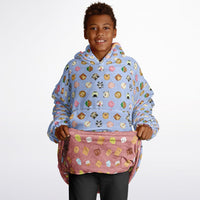 Thumbnail for Smores and Animal 1 Pattern Oversized Youth Reversible Hoodie