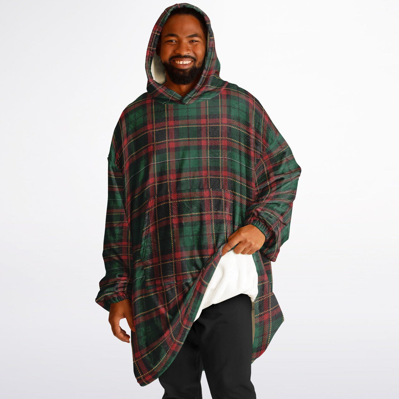 Christmas Pattern Checkered 2 Adult Standard Hoodie