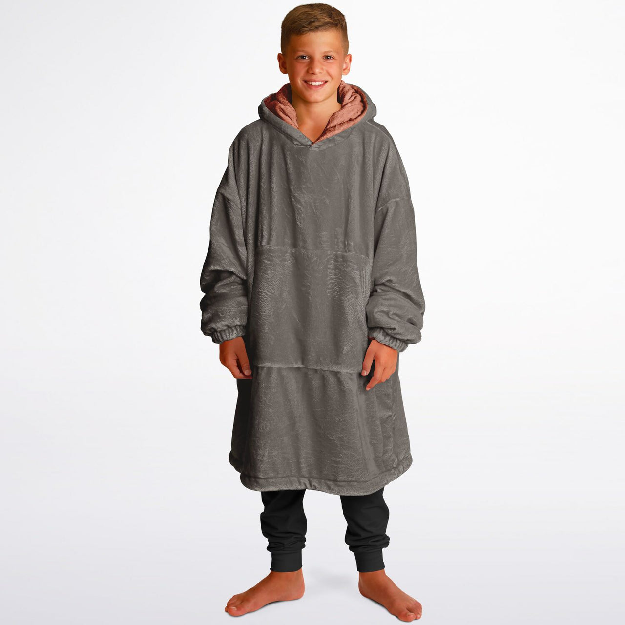 Earthy Tones Sandstone and Roman Peach Youth Reversible Hoodie