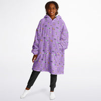 Thumbnail for Animal 1 and Animal 2 Pattern Design Oversized Youth Reversible Hoodie