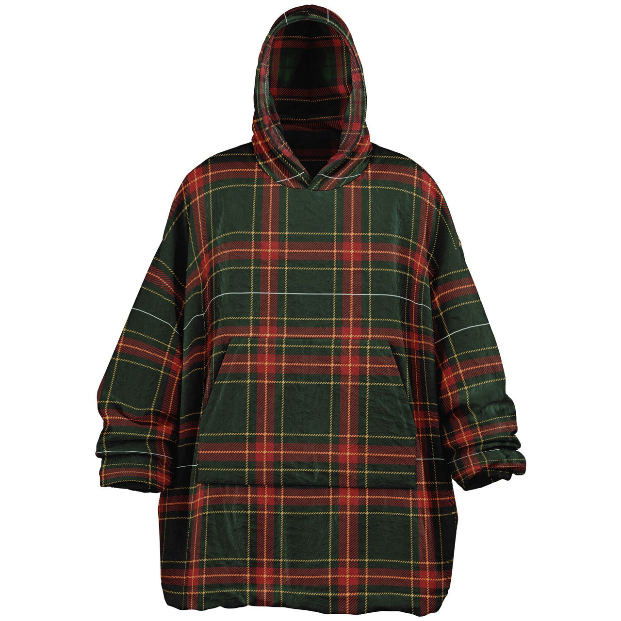 Christmas Pattern Checkered 2 and Checkered 1 Oversized Reversible Hoodie