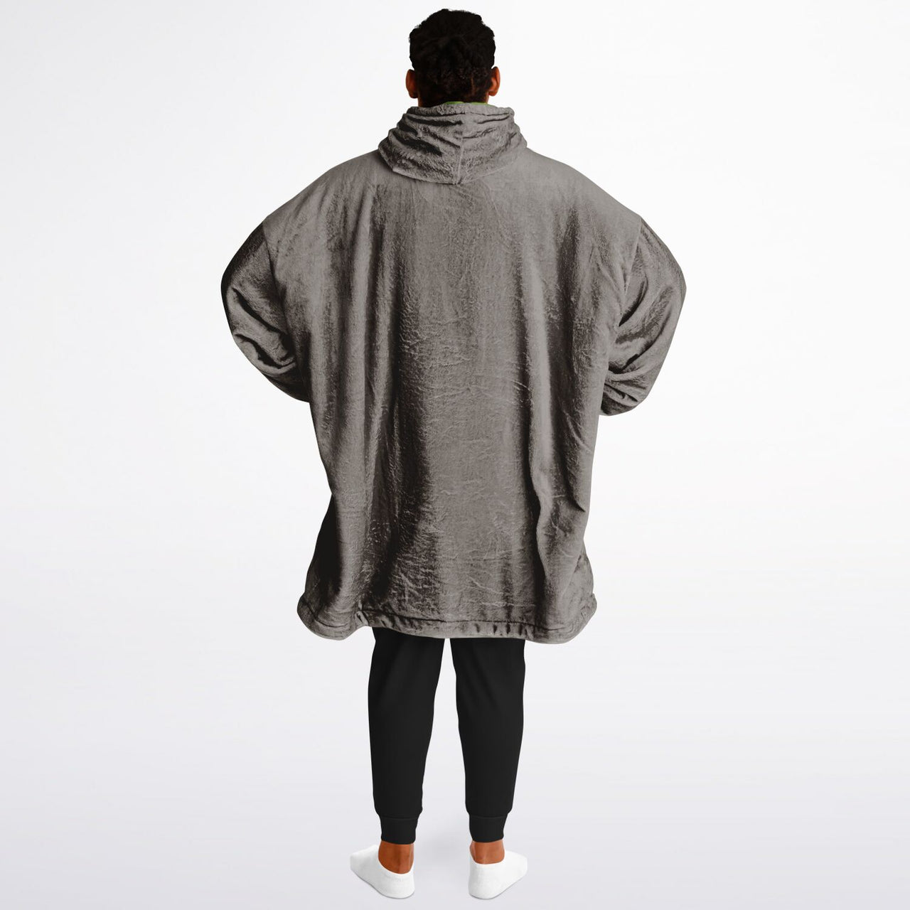 Earthy Tones Sandstone and Olive Drab Oversized Reversible Hoodie