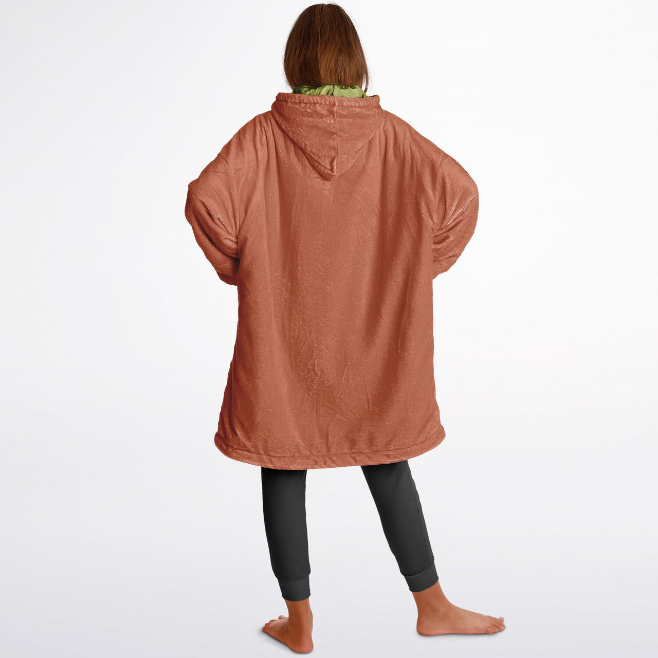 Earthy Tones Roman Peach and Olive Green Youth Reversible Hoodie