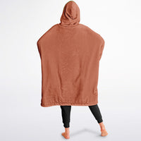 Thumbnail for Earthy Tones Olive Drab and Roman Peach Oversized Reversible Hoodie