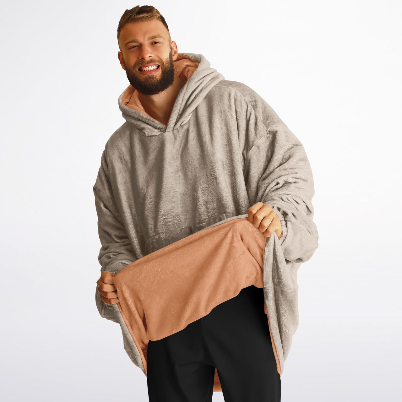 Apricot Crush and Soft Amber New Color 2024 Oversized Reversible Hoodie